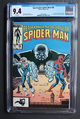 Buy SPECTACULAR SPIDER-MAN #98 1st Dr Ohnn THE SPOT Spider-Verse-2 MCU 1985 CGC 9.4  • 98.04£