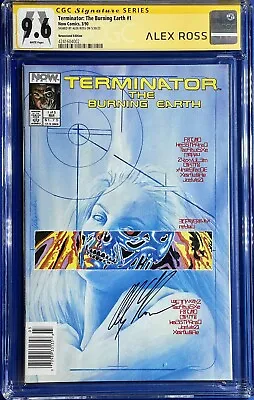 Buy Terminator: The Burning Earth #1 9.6 CGC SS NEWSSTAND RARE Alex Ross 1st ART • 256.24£