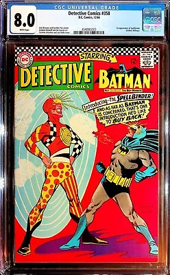 Buy Detective Comics #358 (1966) - CGC 8.0 (White Pages!) - 1st App Spellbinder • 157.75£