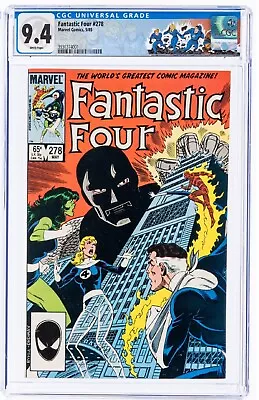 Buy Fantastic Four #278 Marvel Comics CGC Graded 9.4 Dr Doom Origin John Byrne • 74.83£