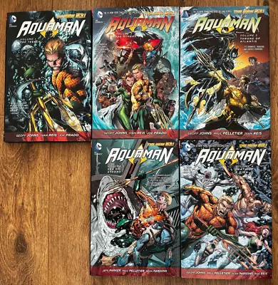 Buy Aquaman Bundle 1-5 New 52 Hardback Hardcover Graphic Novel DC Comics Johns • 24.95£