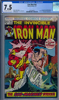 Buy Iron Man #54 Cgc 7.5 1st Moondragon Madame Macevil • 109.89£