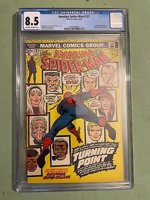 Buy Amazing Spider-Man 121 Death Of Gwen Stacy Marvel 1973 CGC 8.5 OW/WP • 513.89£