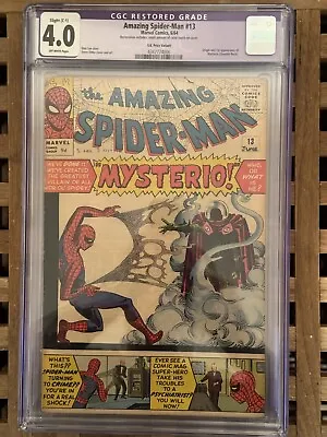 Buy Amazing Spider-Man #13 1st APP Mysterio UK PRICE VARIANT CGC 4.0 Restored. • 400£