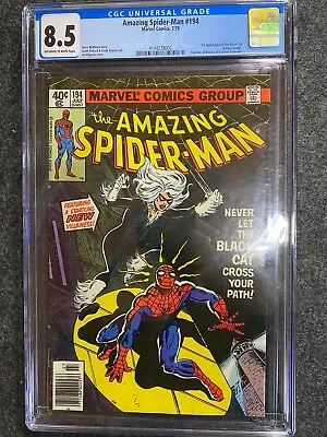 Buy Marvel Comics Amazing Spider-man #194 1st Black Cat CGC 8.5 • 241.28£