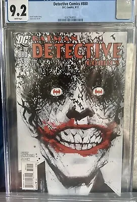 Buy Detective Comics #880 CGC 9.2 White Pages Joker Cover By Jock DC Comics 2011 • 154.17£
