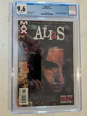 Buy Alias #1 CGC 9.6 WHITE Pages 1st Appearance Jessica Jones • 99.54£