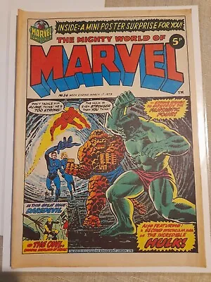 Buy Mighty World Of Marvel #24 Mar 1973 FINE/VFINE 7.0 Reprints FF #12 FF Vs Hulk • 9.99£