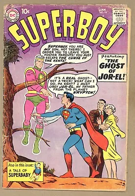 Buy Superboy 78 G- Origin Suberboy's Costume! 1st MXYZPTLK'S PARENTS! 1960 DC U669 • 21.85£