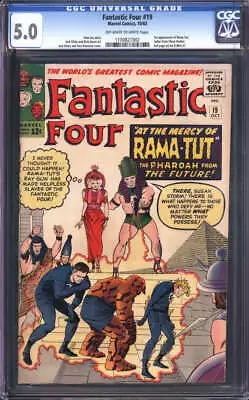 Buy Fantastic Four #19 Cgc 5.0 Ow/wh Pages // 1st App Rama-tut Marvel 1963 • 355.77£