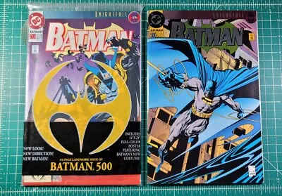 Buy Batman #500 (1993) NM 2-Book Lot Polybag & Die-Cut Variant Knightfall Bane • 31.60£