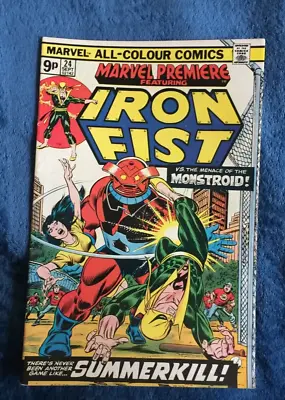 Buy Free P & P; Marvel Premiere #24 (Sep 1975): Iron Fist! • 5.99£