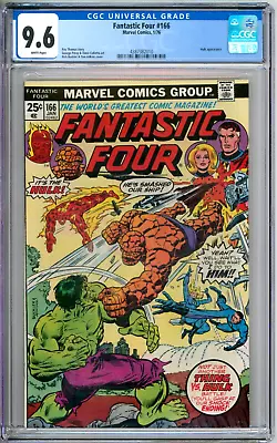 Buy Fantastic Four 166 CGC Graded 9.6 NM+ Marvel Comics 1976 • 100.49£