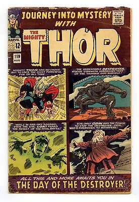 Buy Thor Journey Into Mystery #119 GD 2.0 1965 1st App. Hogun, Fandrall, Volstagg • 17.39£