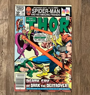 Buy Mighty Thor #314 Newsstand Pollard Drax & Moondragon Cover Iron Man 1st Print • 6.35£