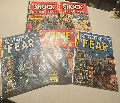 Buy SHOCK SUSPENSTORIES #2 #13 EC Reprint & Hunt Of Fear #12 & 23 W/ CRIME #25 1970s • 20.07£