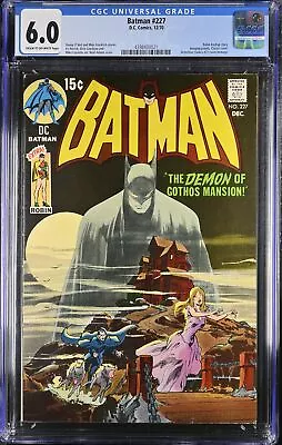 Buy Batman #227 CGC FN 6.0 Detective Comics #31 Homage! Classic Neal Adams! • 576.35£