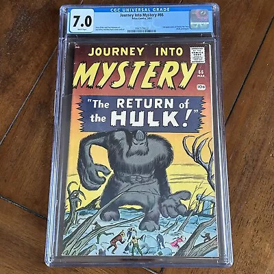 Buy Journey Into Mystery #66 (1961) - 2nd Hulk Prototype - CGC 7.0 - White Pages! • 780.59£