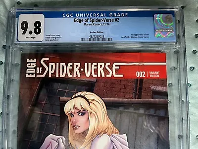 Buy Edge Of Spider-verse #2 CGC 9.8 Greg Land Variant • 3,750£