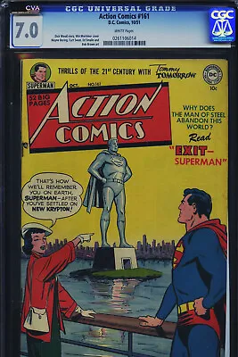 Buy ACTION COMICS #161 - CGC-7.0-CVA, WP - Superman - Golden Age  • 632.24£