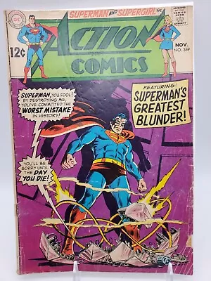 Buy Action Comics #369 Dc Comic 1968 Supermans Greatest Blunder • 9.49£