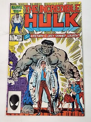 Buy Incredible Hulk 324 DIRECT Return Of Grey-Skinned Hulk Copper Age 1986  • 17.41£