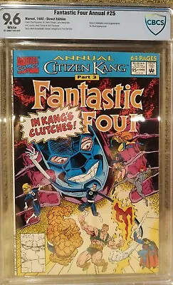 Buy Fantastic Four Annual #25 CBCS 9.6 Wp Marvel 1992 - Citizen Kang Part 3  • 59.38£