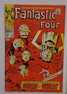 Buy Fantastic Four #75 Marvel, Sliver Surfer! (1968) Jack Kirby & Stan Lee FN- • 48.21£