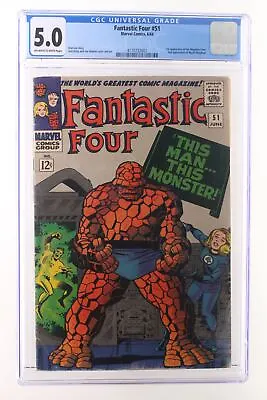 Buy Fantastic Four #51 - Marvel Comics 1966 CGC 5.0 1st Appearance Of The Negative Z • 93.86£