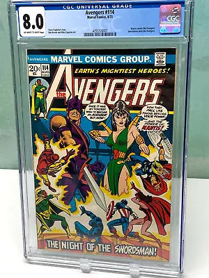 Buy Avengers #114 CGC 8.0 1st Mantis Cover And Joins Avengers, 1973 Key Marvel Comic • 61.23£