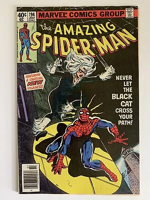 Buy Amazing Spider-man #194 7.5 Vf- 1979 Newsstand 1st Appearance Of Black Cat • 147.87£