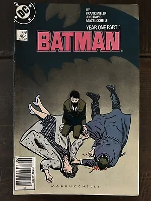 Buy Batman #404 Year One Part One-Frank Miller-1st Modern Catwoman-Newsstand-VF/VF+ • 11.86£