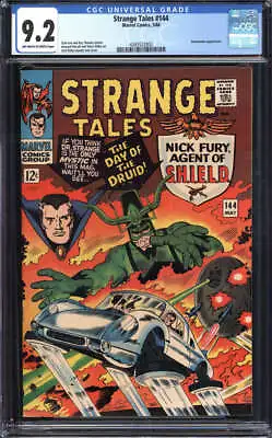 Buy Strange Tales #144 Cgc 9.2 Ow/wh Pages // Jack Kirby Cover Art Marvel 1966 • 184.98£