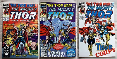 Buy Lot Of 3: Thor #438 & #439 #440 (1991) Marvel Comics (Thor Vs Thor) • 2.19£