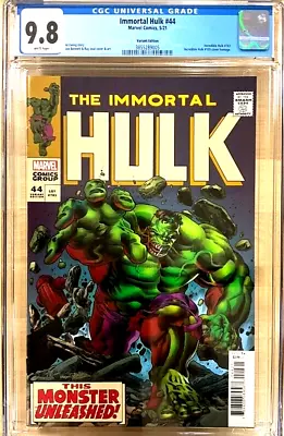 Buy 🔥~marvel~immortal Hulk #44~🔥~joe Bennett~hulk #105 Homage~🔥~cgc 9.8~🔥 • 52.20£