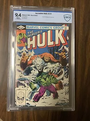 Buy Incredible Hulk #272  CBCS 9.4 WHITE  Pages Rocket Raccoon 2nd App Not CGC • 143.97£