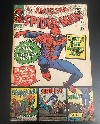 Buy AMAZING SPIDER-MAN #38 (1966) *Last Ditko/2nd MJ (cameo)!* Very Bright/Colorful! • 59.92£