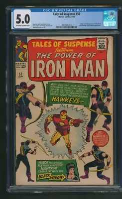 Buy Tales Of Suspense #57 CGC 5.0 1st Appearance Of Hawkeye Marvel 1964 • 415.07£
