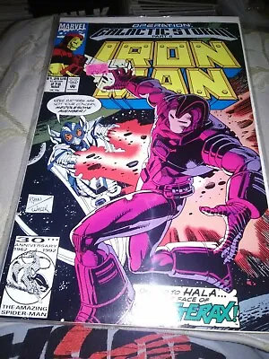 Buy Iron Man #278A, Marvel, 1992, VF-, 1st Space Armor, 1sr Shatterax • 3.20£