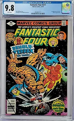 Buy Fantastic Four #211 Cgc 9.8 White Pages 1st Appearance Terrax  1979 • 631.58£