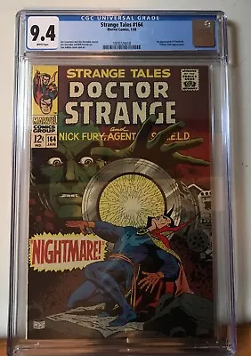 Buy Strange Tales #164 NM (CGC 9.4) 1968 - Nightmare Cover By Adkins - Steranko Fury • 277.13£