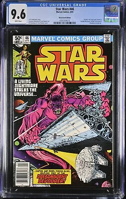 Buy 🔥 STAR WARS #46 CGC 9.6 NM+ NEWSSTAND (Marvel, 1981) WHITE Pages 1ST PRINTING • 104.61£