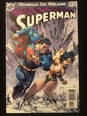 Buy Superman 211 7.5 Wonder Woman Signed By Brian Azzarello Dc Jim Lee Km • 27.98£