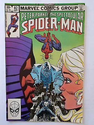 Buy SPECTACULAR SPIDER-MAN # 82 (PUNISHER Vs CLOAK & DAGGER Vs. KINGPIN 1983) NM- • 9.95£