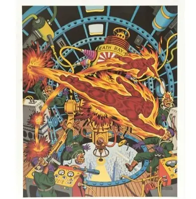 Buy Vintage 1984 Marvel Comics 23  X 29  Human Torch Alex Schomburg Poster Print • 118.31£