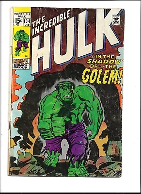 Buy Incredible Hulk  #134  Bronze Age  December 1970  1st Golem • 11.27£