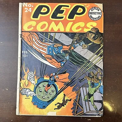 Buy Pep Comics #24 (1942) - WW2 Cover! The Shield! Early Archie! - Incomplete • 874.51£