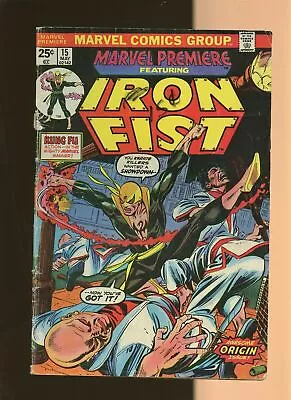 Buy Marvel Premiere #15, GD+ 2.5, 1st Appearance Iron Fist Marvel Value Stamp Intact • 88.07£