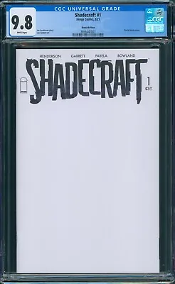Buy Shadecraft # 1 CGC 9.8 Blank Sketch Cover Low Print Run Image 2021 Optioned Book • 43.97£