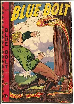 Buy Blue Bolt Vol.10 #2 1949-Novelty-Milt Hammer-Art Helfant-arson Cover-G • 40.76£